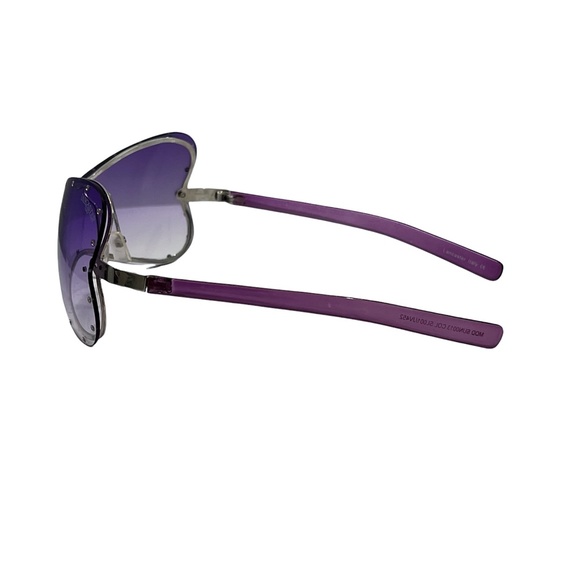 LANCASTER ITALY POLARIZED FULL RIM PURPLE BUTTERFLY SUNGLASSES W .28ct DIAMONDS - Picture 3 of 11